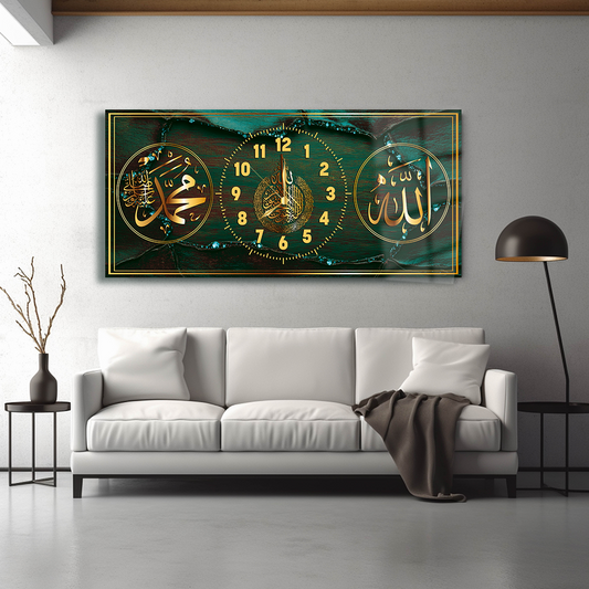 ALLAH (C.C) MUHAMMET (S.A.V) AYETEL KÜRSİ YAZILI SAATLİ CAM TABLO (Kopya) (Kopya) (Kopya) (Kopya) (Kopya) (Kopya) (Kopya) (Kopya) (Kopya) (Kopya) (Kopya)