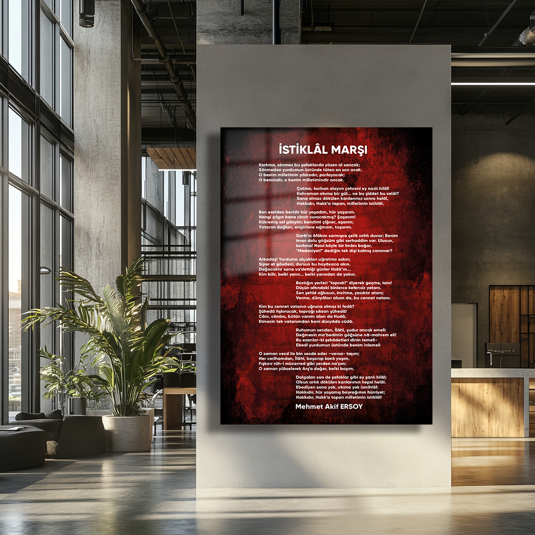 GLASS PAINTING WITH THE NATIONAL ANTHEM