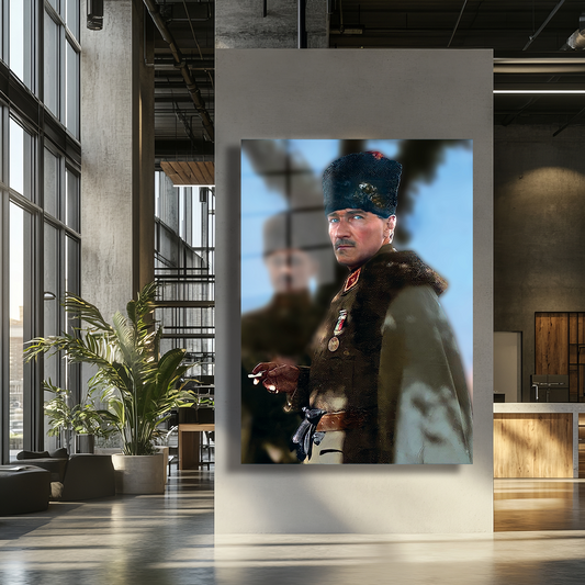MUSTAFA KEMAL ATATÜRK GÖRSELLİ CAM TABLO