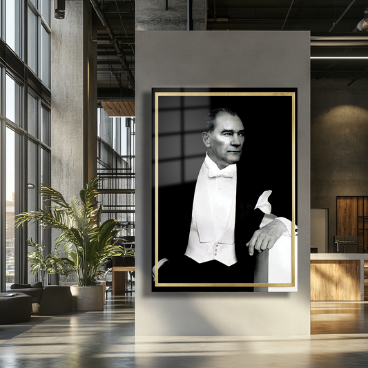 MUSTAFA KEMAL ATATÜRK GÖRSELLİ CAM TABLO