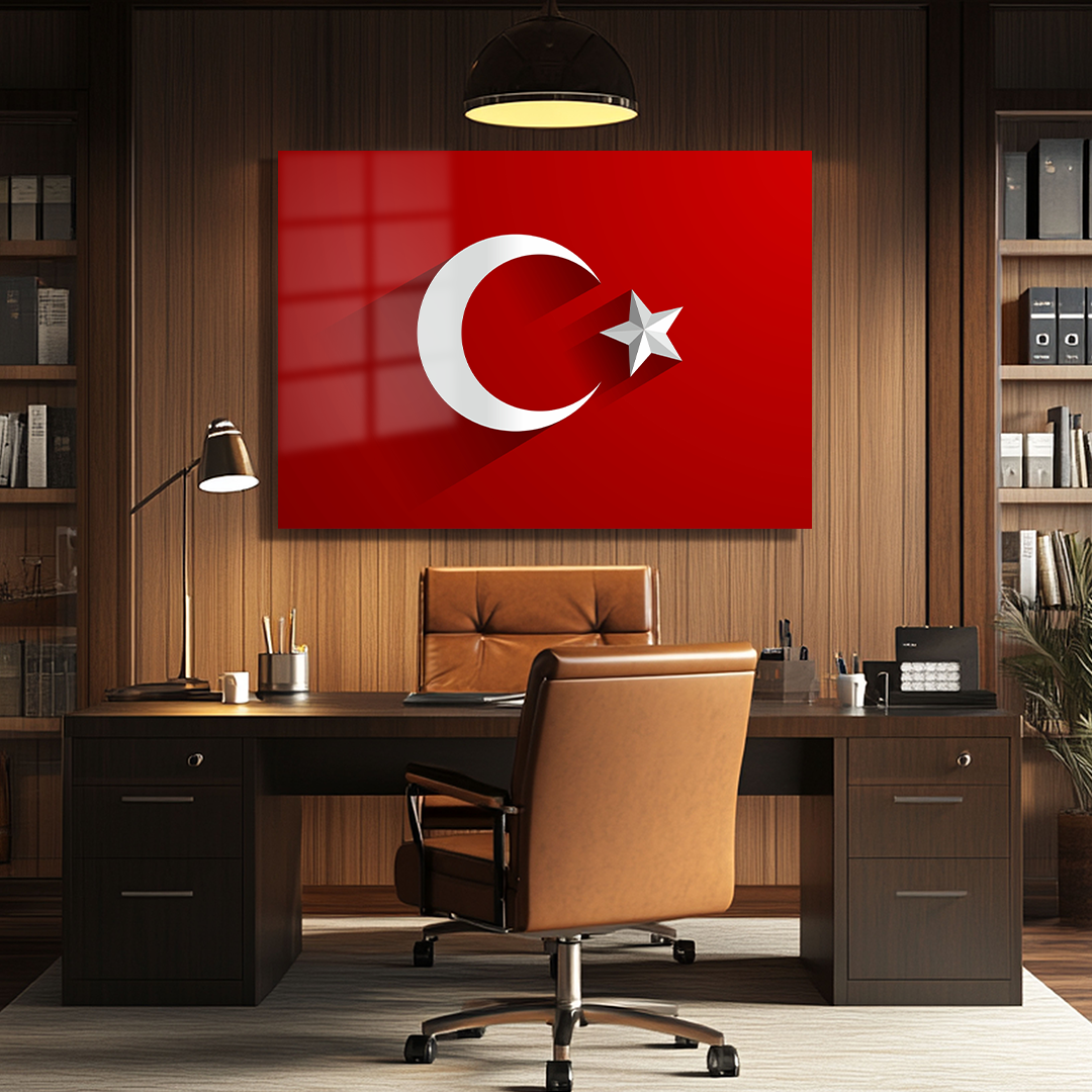 BAYRAK İÇERİKLİ CAM TABLO