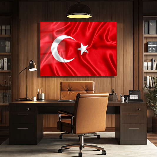 TÜRK BAYRAĞI TEMALI CAM TABLO