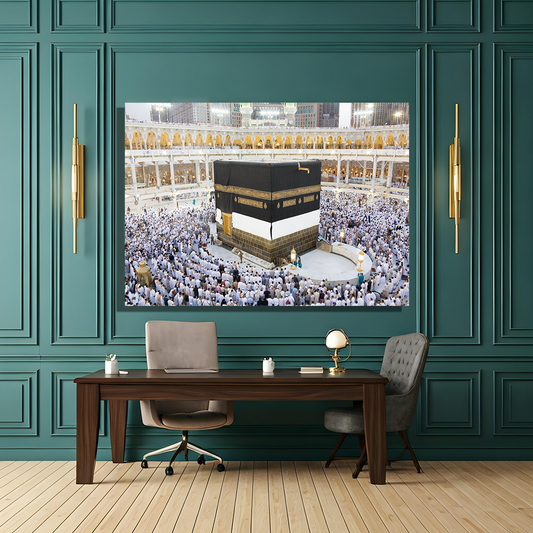 GLASS TABLE WITH KAABA IMAGE