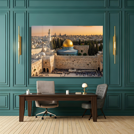 GLASS PAINTING WITH MESCIDI AKSA IMAGE