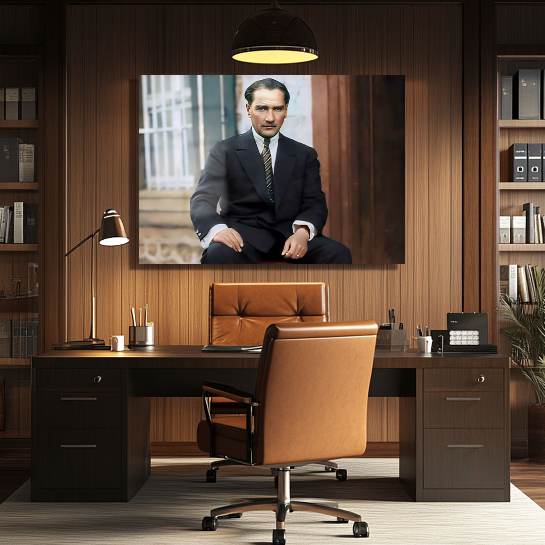 MUSTAFA KEMAL ATATÜRK THEMED GLASS PAINTING (Copy)